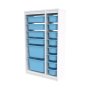 HANAH HOME Višenamenske police Montana Xs 2D4N8U White Blue v2 - slika 5
