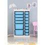 HANAH HOME Višenamenske police Montana Xs 2D4N8U White Blue v2 - slika 1