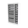 HANAH HOME Višenamenske police Montana Xs 2D4N8U White Grey v2 - slika 5
