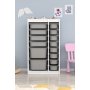 HANAH HOME Višenamenske police Montana Xs 2D4N8U White Grey v2 - slika 1