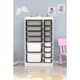 HANAH HOME Višenamenske police Montana Xs 2D4N8U White Grey v3 - slika 1