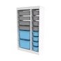 HANAH HOME Višenamenska polica Montana Xs 2D4N8U White Grey Blue - slika 5