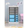 HANAH HOME Višenamenska polica Montana Xs 2D4N8U White Grey Blue - slika 1