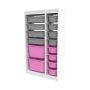 HANAH HOME Višenamenske police Montana Xs 2D4N8U White Grey Pink - slika 5