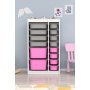 HANAH HOME Višenamenske police Montana Xs 2D4N8U White Grey Pink - slika 1