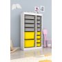 HANAH HOME Višenamenske police Montana Xs 2D4N8U White Grey Yellow - slika 2