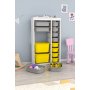 HANAH HOME Višenamenske police Montana Xs 2D4N8U White Grey Yellow - slika 3
