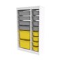 HANAH HOME Višenamenske police Montana Xs 2D4N8U White Grey Yellow - slika 5