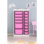 HANAH HOME Višenamenske police Montana Xs 2D4N8U White Pink - slika 1