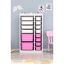 HANAH HOME Višenamenske police Montana Xs 2D4N8U White Pink v2 - slika 1