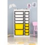 HANAH HOME Višenamenske police Montana Xs 2D4N8U White Yellow - slika 1