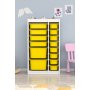 HANAH HOME Višenamenska polica Montana Xs 2D4N8U White Yellow v2 - slika 1