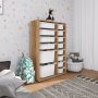 HANAH HOME Višenamenske police Rine 2D4K8U Walnut White - slika 2