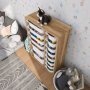 HANAH HOME Višenamenske police Rine 2D4K8U Walnut White - slika 3