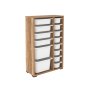 HANAH HOME Višenamenske police Rine 2D4K8U Walnut White - slika 5