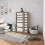 HANAH HOME Višenamenske police Rine 2D4K8U Walnut White - slika 1