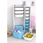 HANAH HOME Višenamenska polica Rine 2D4K8U White Blue - slika 3