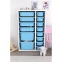 HANAH HOME Višenamenska polica Rine 2D4K8U White Blue v2 - slika 3