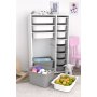 HANAH HOME Višenamenska polica Rine 2D4K8U White Grey - slika 2