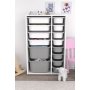 HANAH HOME Višenamenska polica Rine 2D4K8U White Grey - slika 3
