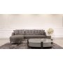 Atelier del Sofa Ugaona garnitura Milano Corner Anthracite - slika 1