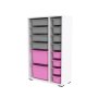 HANAH HOME Višenamenska polica Rine 2D4K8U White Grey Pink - slika 4