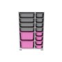 HANAH HOME Višenamenska polica Rine 2D4K8U White Grey Pink - slika 5