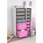 HANAH HOME Višenamenska polica Rine 2D4K8U White Grey Pink - slika 1