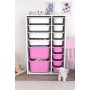 HANAH HOME Višenamenske police Rine 2D4K8U White Pink - slika 2