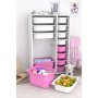 HANAH HOME Višenamenske police Rine 2D4K8U White Pink - slika 3