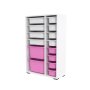 HANAH HOME Višenamenske police Rine 2D4K8U White Pink - slika 4