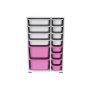 HANAH HOME Višenamenske police Rine 2D4K8U White Pink - slika 5