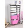 HANAH HOME Višenamenske police Rine 2D4K8U White Pink - slika 1
