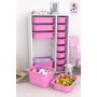 HANAH HOME Višenamenska polica Rine 2D4K8U White Pink v2 - slika 3