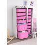 HANAH HOME Višenamenska polica Rine 2D4K8U White Pink v2 - slika 1