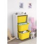 HANAH HOME Višenamenska polica Bronz 3D White Yellow - slika 1