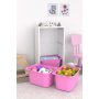 HANAH HOME Višenamenska polica Bronz 3D White Pink - slika 3