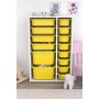 HANAH HOME Višenamenske police Rine 2D4K8U White Yellow v2 - slika 2