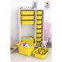 HANAH HOME Višenamenske police Rine 2D4K8U White Yellow v2 - slika 3