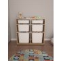 HANAH HOME Višenamenske police Carla Walnut White - slika 2