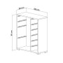 HANAH HOME Višenamenske police Zen 2D2K6U Crystal White - slika 3