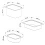 HANAH HOME Višenamenske police Zen 2D2K6U Crystal White - slika 4