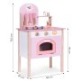 ECO TOYS Dečija kuhinja pink sa 2 dodataka,rernom,slavinom i sudoperom - slika 3