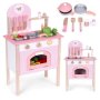 ECO TOYS Dečija kuhinja pink sa 2 dodataka,rernom,slavinom i sudoperom - slika 1