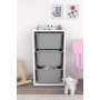 HANAH HOME Višenamenska polica Bronz 3D White Grey - slika 2