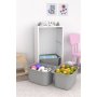 HANAH HOME Višenamenska polica Bronz 3D White Grey - slika 3