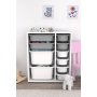 HANAH HOME Višenamenska polica Zen 2D2K6U White Grey v3 - slika 3
