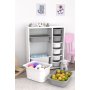 HANAH HOME Višenamenska polica Zen 2D2K6U White Grey v3 - slika 4