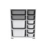 HANAH HOME Višenamenska polica Zen 2D2K6U White Grey v3 - slika 1