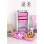 HANAH HOME Višenamenska polica Bronz 6N White Pink - slika 1